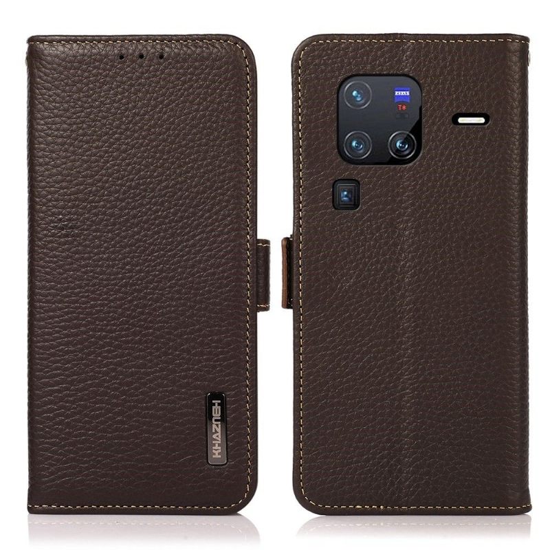 Folio-hoesje voor Vivo X80 Pro Anti-fall Khazneh Generfd Leer Eerst