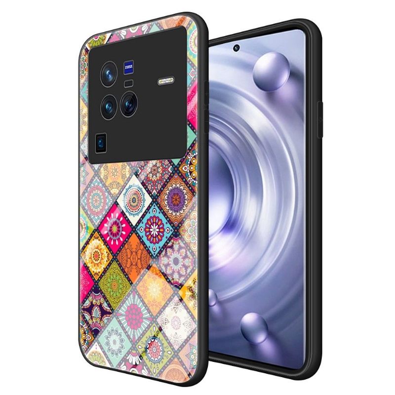 Hoesje voor Vivo X80 Pro Anti-fall Mandala-caleidoscoop Met Standaard