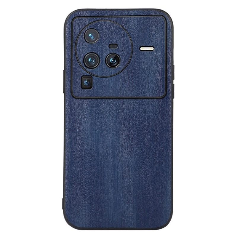 Telefoonhoesje voor Vivo X80 Pro Houtlook Ledereffect
