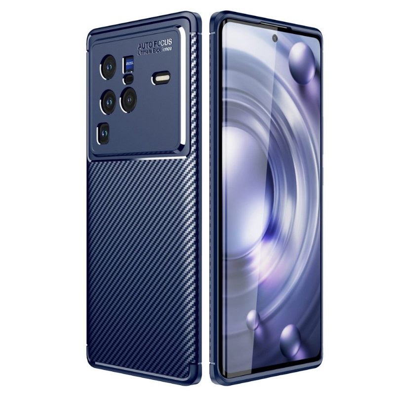 Telefoonhoesje voor Vivo X80 Pro Koolstofvezelstijl