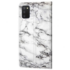 Folio-hoesje voor Samsung Galaxy A03s Marmer