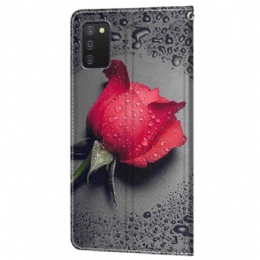 Leren Hoesje voor Samsung Galaxy A03s Bescherming Roze