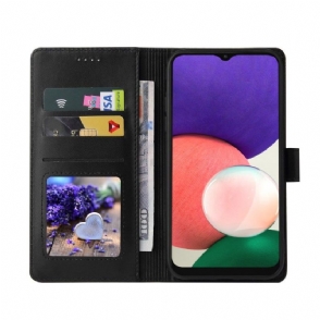 Folio-hoesje voor Samsung Galaxy A22 4G Anti-fall 009-serie Kaarthouder