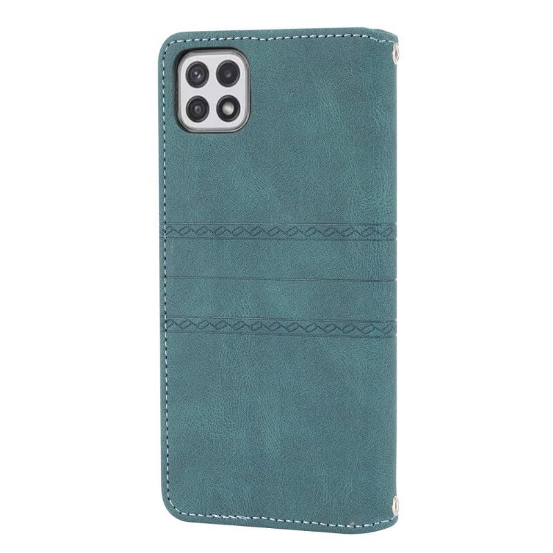 Folio-hoesje voor Samsung Galaxy A22 4G Anti-fall Met Ketting Sofia Leereffect