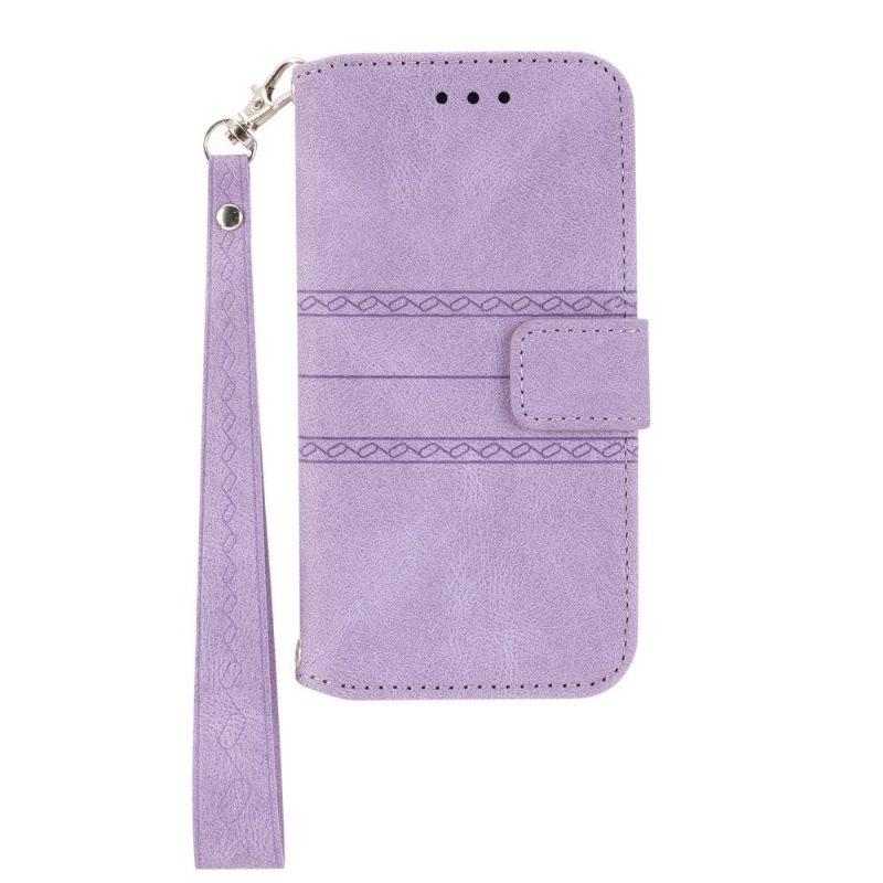 Folio-hoesje voor Samsung Galaxy A22 4G Anti-fall Met Ketting Sofia Leereffect