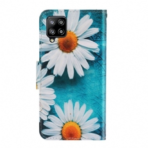 Folio-hoesje voor Samsung Galaxy A22 4G Daisy
