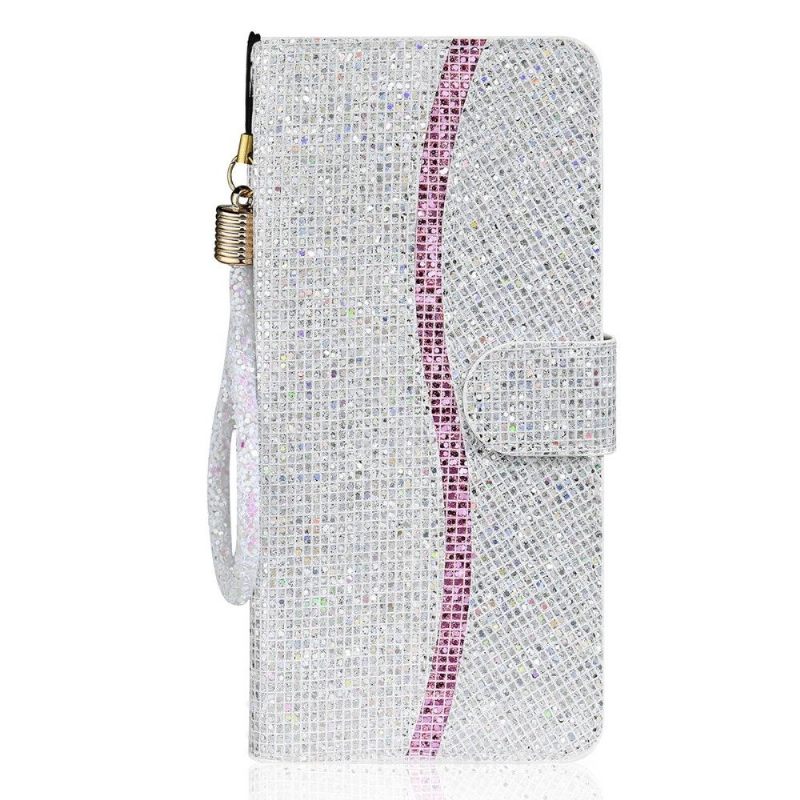 Folio-hoesje voor Samsung Galaxy A22 4G Glitterkaarthouder