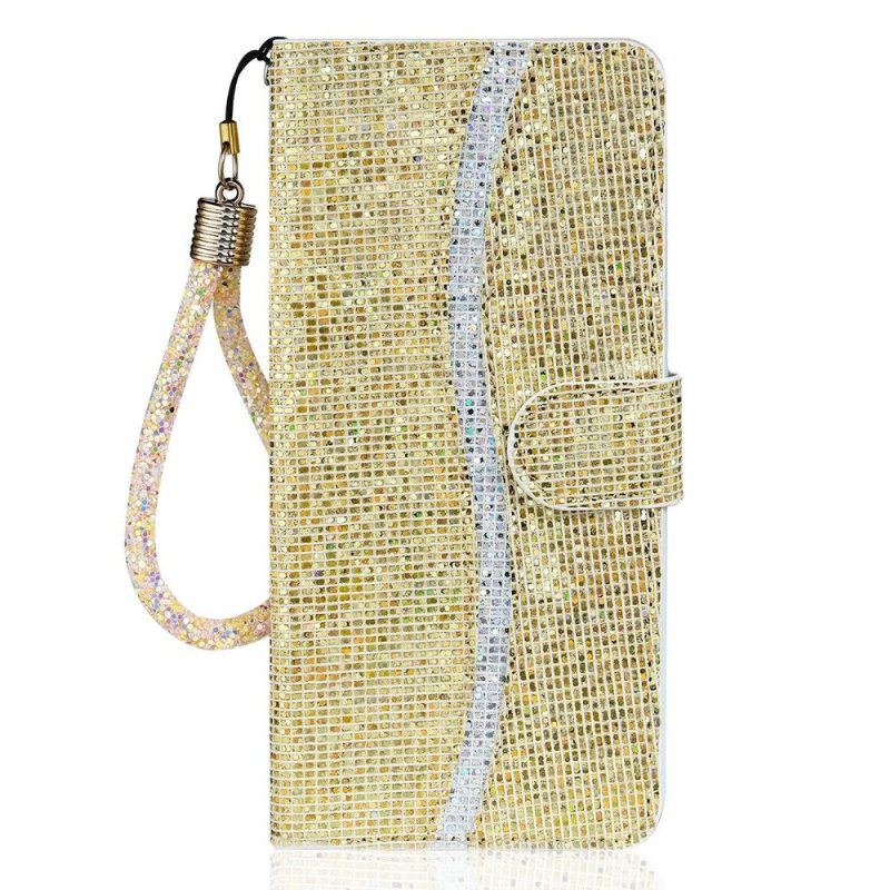 Folio-hoesje voor Samsung Galaxy A22 4G Glitterkaarthouder