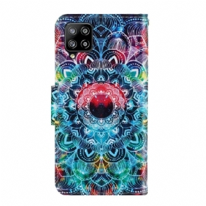 Folio-hoesje voor Samsung Galaxy A22 4G Kleurrijke Mandala