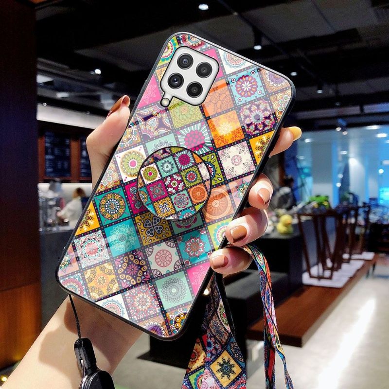 Hoesje voor Samsung Galaxy A22 4G Mandala-caleidoscoop Met Standaard