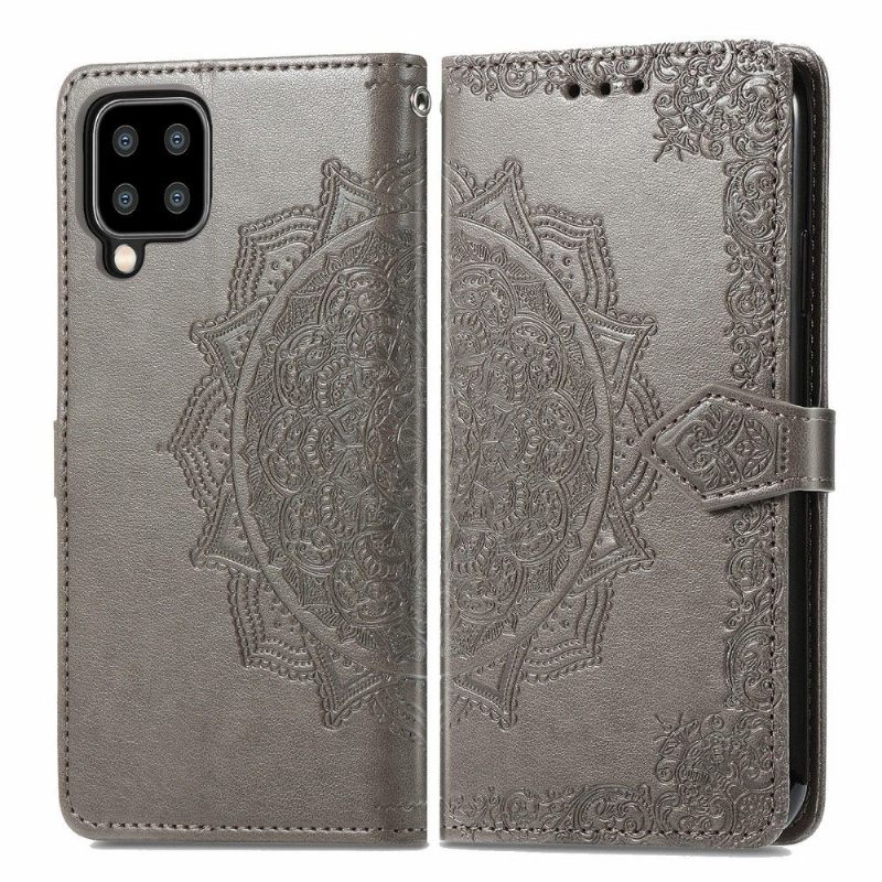 Leren Hoesje voor Samsung Galaxy A22 4G Bescherming Reliëf-mandala