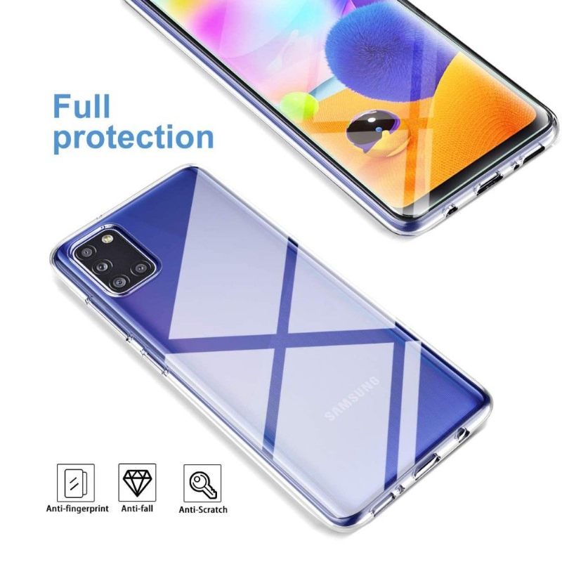 Case + Gehard Glas Beschermfolie Voor Samsung Galaxy A31