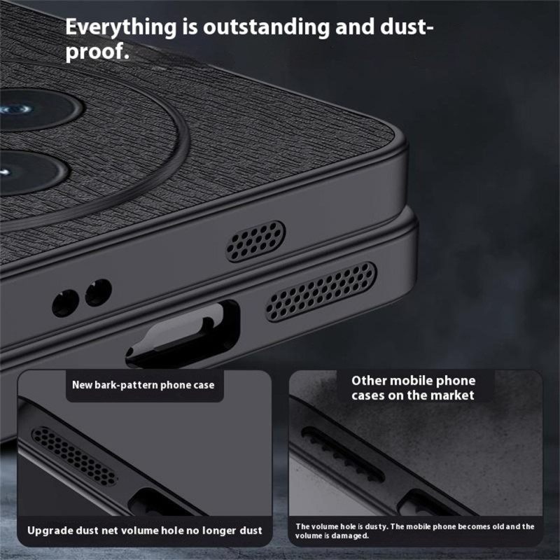 Case Hoesje Vivo X200 Telefoonhoesje Houtnerf-effect