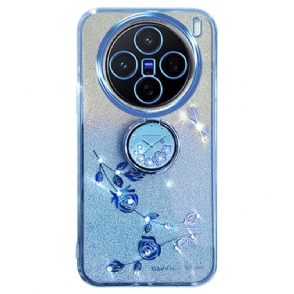 Cover Hoesje Vivo X200 Telefoonhoesje Glitter Bloemenstandaard