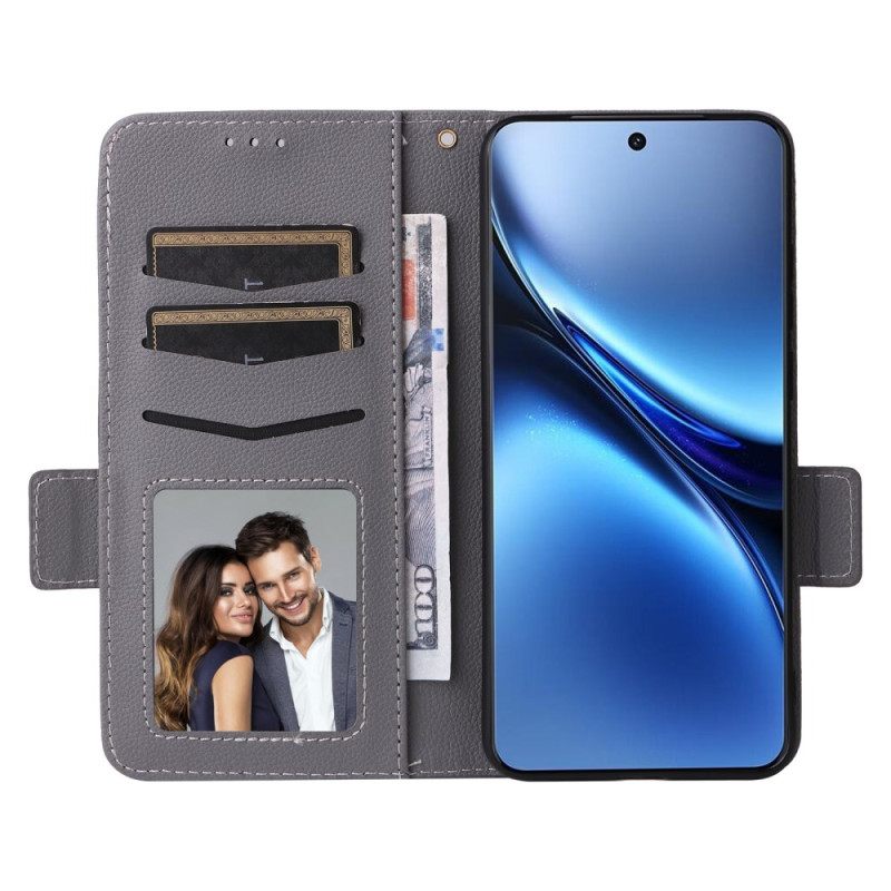 Flip Case Leren Vivo X200 Kunstleer Met Bandje