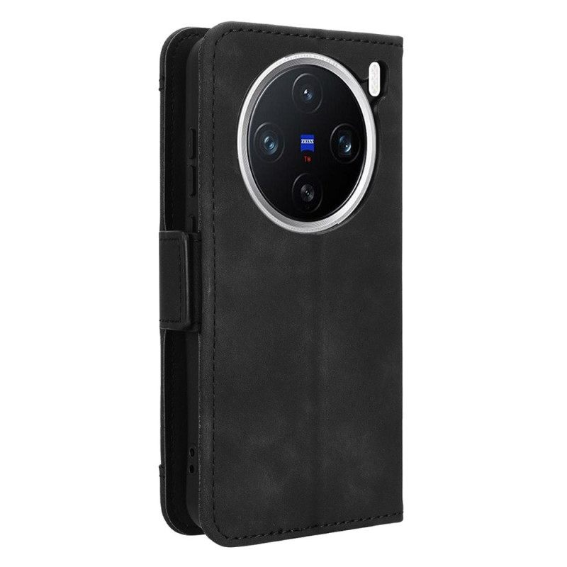 Flip Case Leren Vivo X200 Multi-kaart
