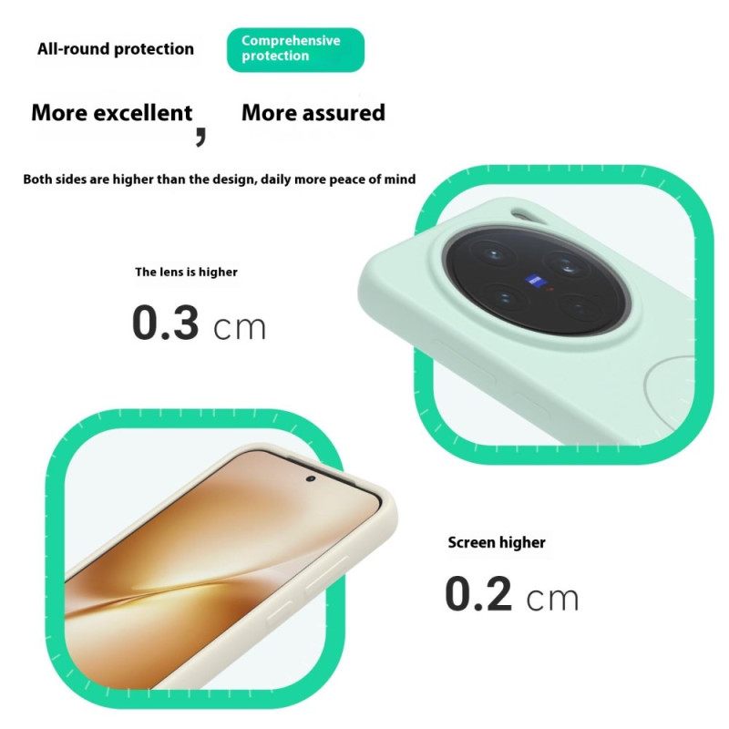 Hoesje Vivo X200 Magsafe Vloeibare Siliconen