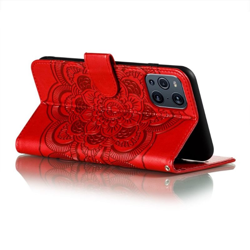 Flip Case voor Oppo Find X3 Pro Enkele Mandala