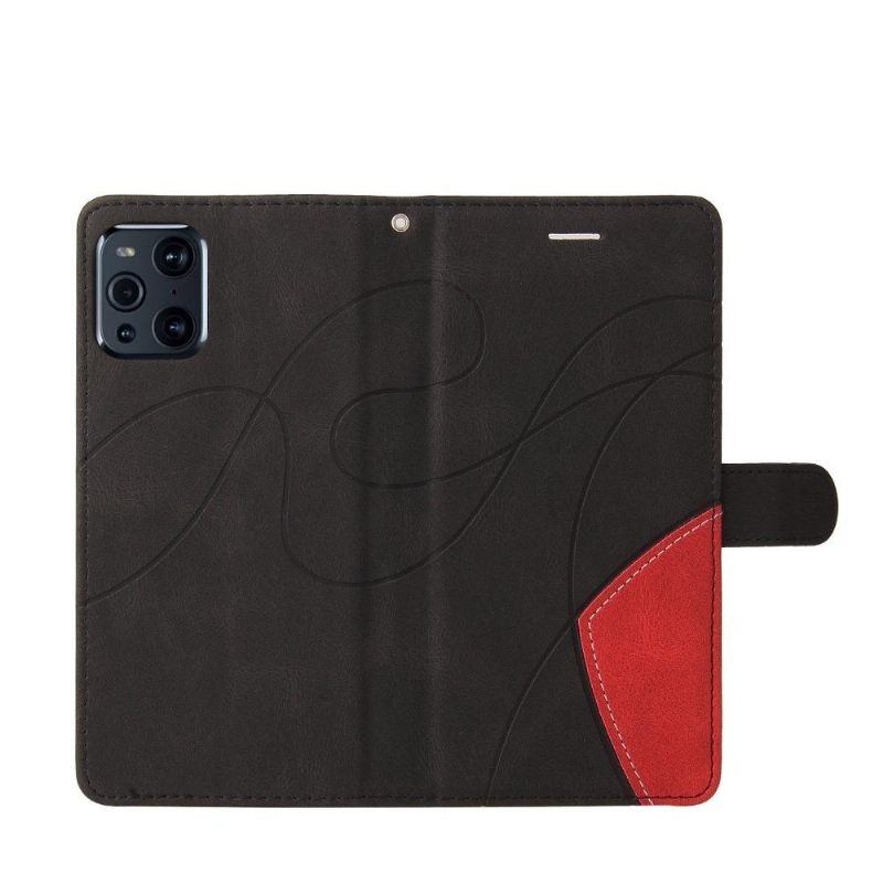 Folio-hoesje voor Oppo Find X3 Pro Bicolor Artistiek