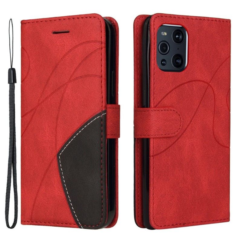 Folio-hoesje voor Oppo Find X3 Pro Bicolor Artistiek