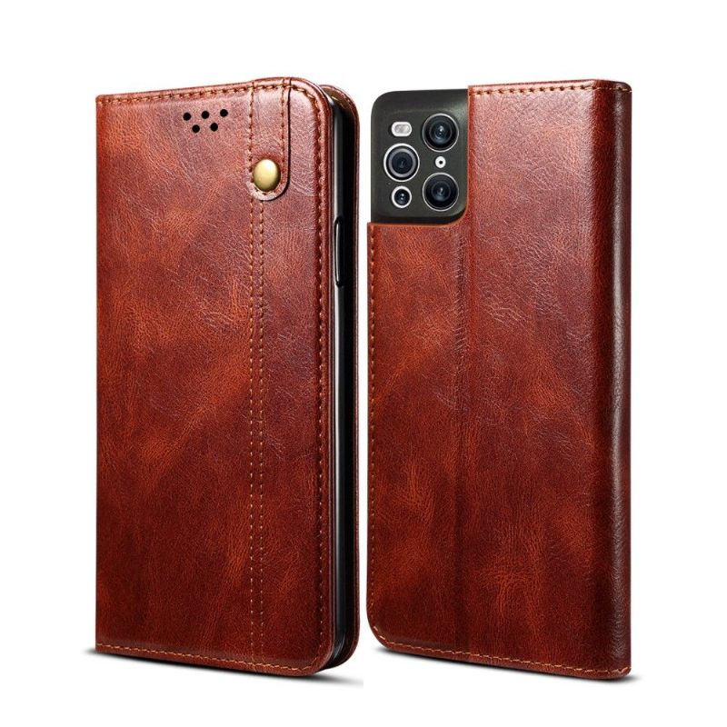 Folio-hoesje voor Oppo Find X3 Pro Ernestine Zichtbare Naden