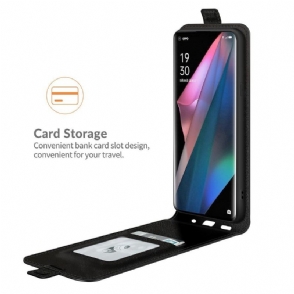 Folio-hoesje voor Oppo Find X3 Pro Verticaal Kunstleer