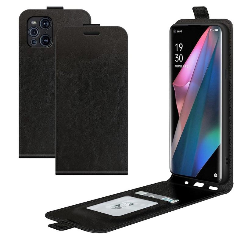 Folio-hoesje voor Oppo Find X3 Pro Verticaal Kunstleer