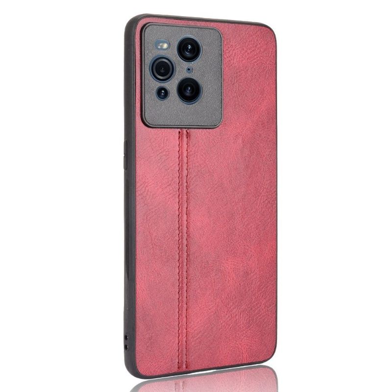 Hoesje voor Oppo Find X3 Pro Leereffect