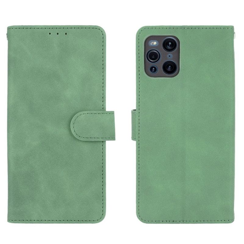 Leren Hoesje voor Oppo Find X3 Pro Zachte Aanraking
