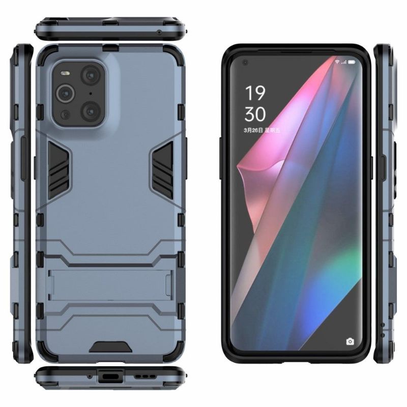 Telefoonhoesje voor Oppo Find X3 Pro Bescherming Cool Guard Met Geïntegreerde Stand
