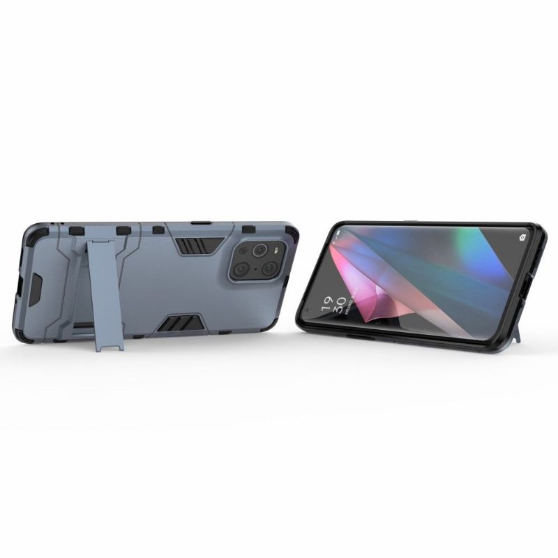 Telefoonhoesje voor Oppo Find X3 Pro Bescherming Cool Guard Met Geïntegreerde Stand