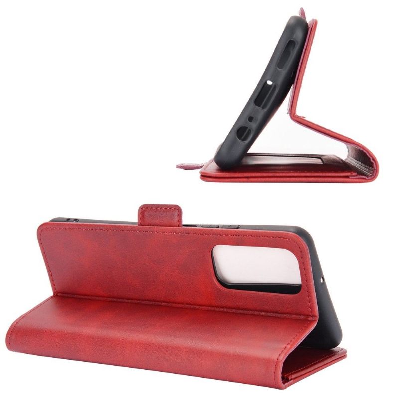 Cover voor Huawei P Smart 2021 Portemonnee Leren Mat Leereffect