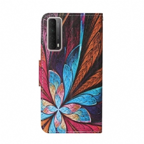 Flip Case voor Huawei P Smart 2021 Gekleurde Bladeren