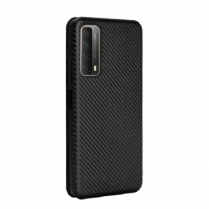 Folio-hoesje voor Huawei P Smart 2021 Kunstleer In Koolstofvezelstijl