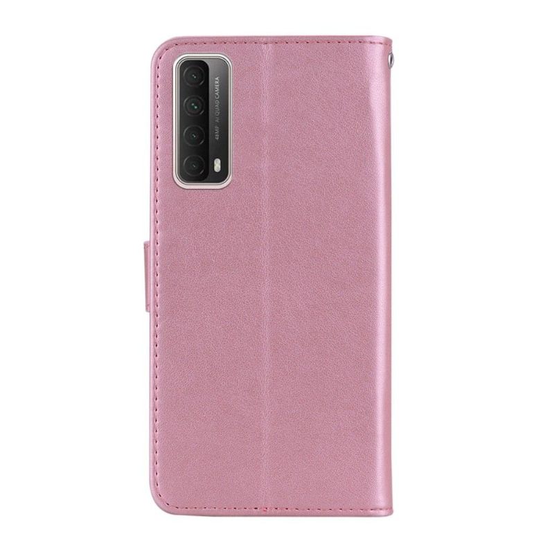 Leren Hoesje voor Huawei P Smart 2021 Bescherming Uil Met Reliëf