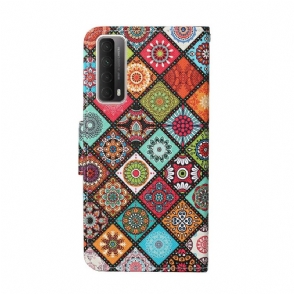 Leren Hoesje voor Huawei P Smart 2021 Caleidoscoop Mandala