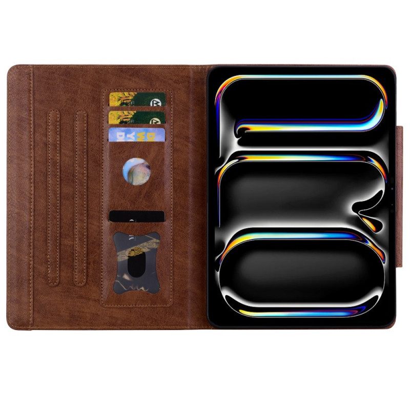 Bescherming Hoesje iPad Pro 13 (2025) Magnetische Sluiting Met Kattendesign