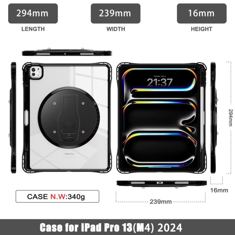 Case Hoesje iPad Pro 13 (2025) Telefoonhoesje Transparant Met Standaard