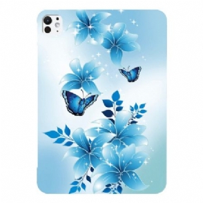 Cover Hoesje iPad Pro 13 (2025) Telefoonhoesje Blauwe Vlinders