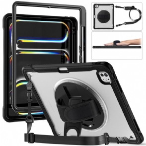 Cover Hoesje iPad Pro 13 (2025) Telefoonhoesje Handriem Standaard En Schouderriem