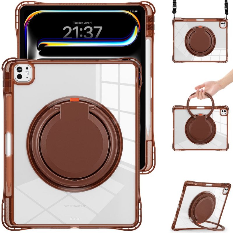 Cover Hoesje iPad Pro 13 (2025) Telefoonhoesje Verstelbare Standaard En Schouderband