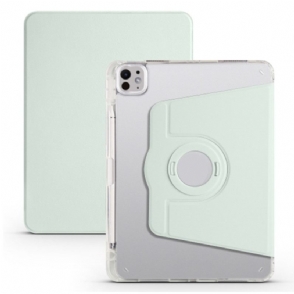 Cover Voor iPad Pro 13 (2025) Draaibare Standaard En Afneembare Transparante Achterkant