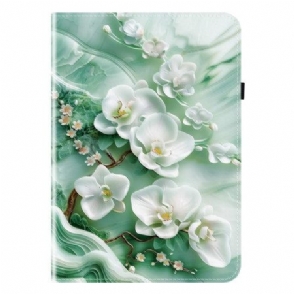 Cover Voor iPad Pro 13 (2025) Jadebloemen