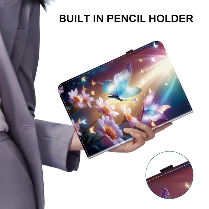 Cover Voor iPad Pro 13 (2025) Lichtgevende Vlinders