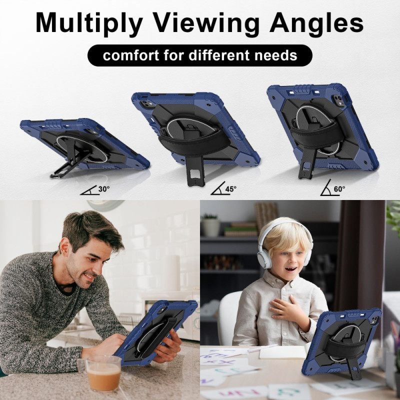 Hoesje iPad Pro 13 (2025) Handriem En Schouderband Bescherming Hoesje