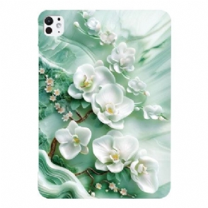 Hoesje iPad Pro 13 (2025) Jadebloemen