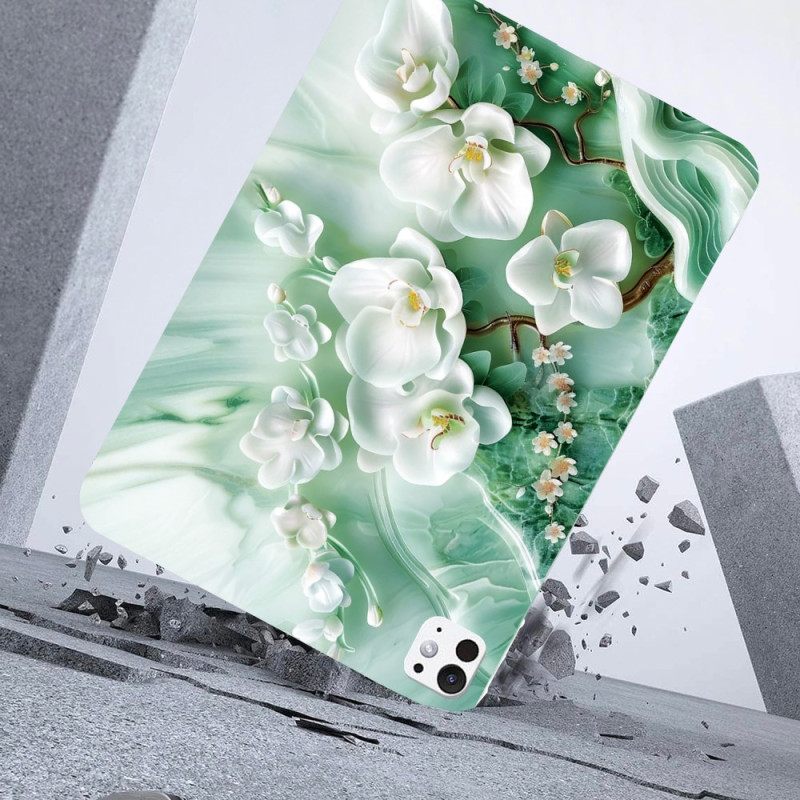 Hoesje iPad Pro 13 (2025) Jadebloemen