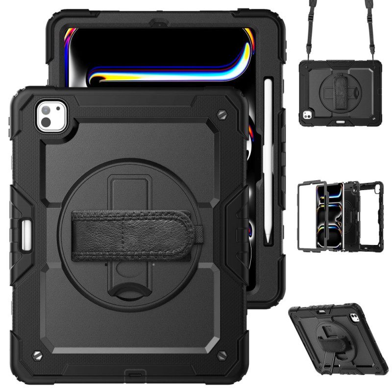 Hoesje iPad Pro 13 (2025) Robuust Met Schermbeschermer En Schouderriem