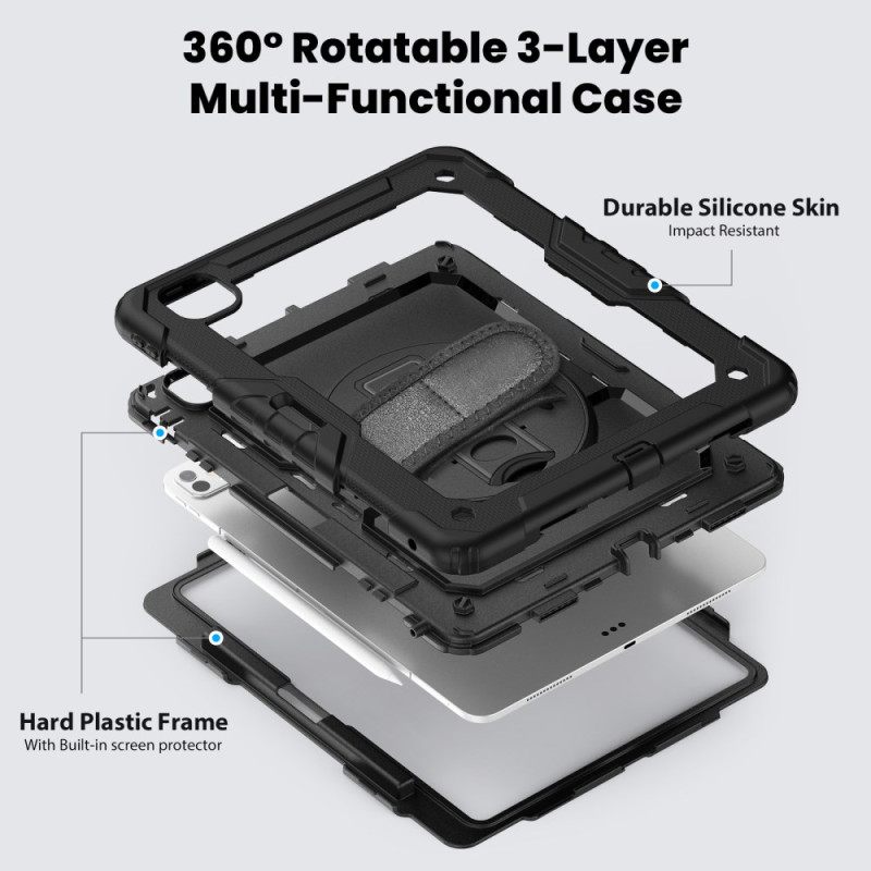 Hoesje iPad Pro 13 (2025) Robuust Met Schermbeschermer En Schouderriem