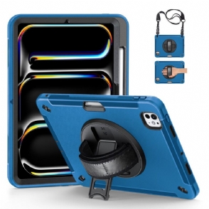 Hoesje iPad Pro 13 (2025) Stevige Ringhouder En Schouderriem